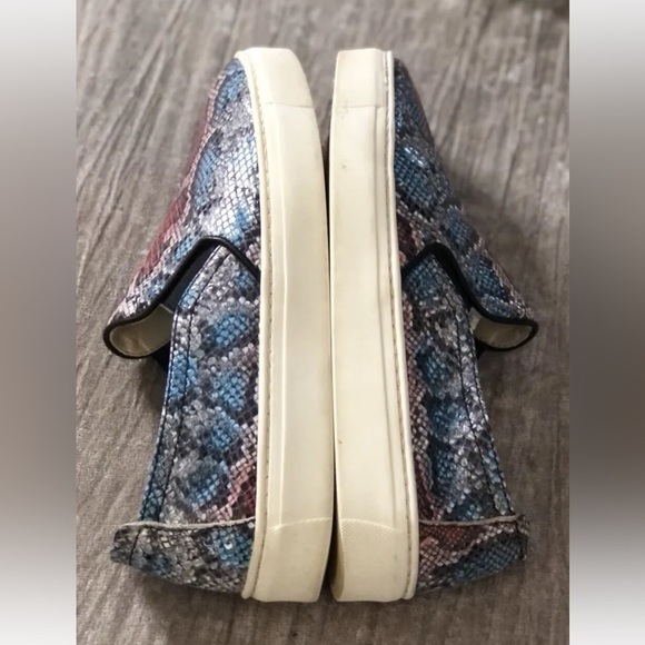 The Flexx size 9.5 blue & pink platform Python platform slip on sneaker leather - Picture 3 of 11